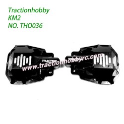 Traction Hobby KM2 TH2 Parts Front and Rear Axles Covers THO036 Black