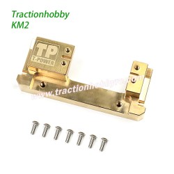 Traction Hobby KM2 TH2 RC Car Parts Front Servo Mount, Servo Block, Brass Counterweight bottom