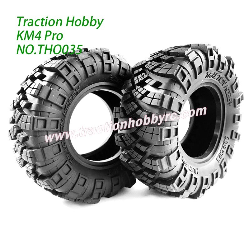 Traction Hobby KM4 Pro Founder II Parts 2.6” All-Terrain Tire Skins with Lined Inserts THO035