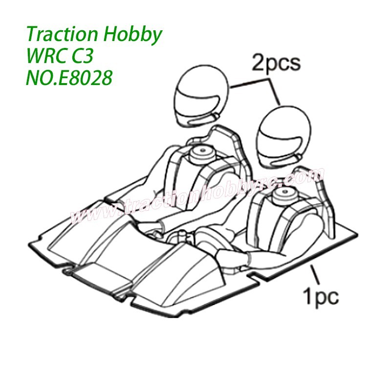 Traction Hobby KM WRC C3 Rally RC Car Parts Imitation Body E8028