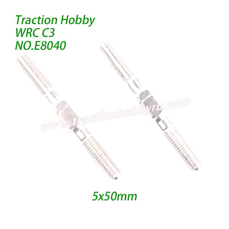 Traction Hobby KM WRC C3 Parts Rear Upper Swingarm Tie Rod (5x50mm) E8040