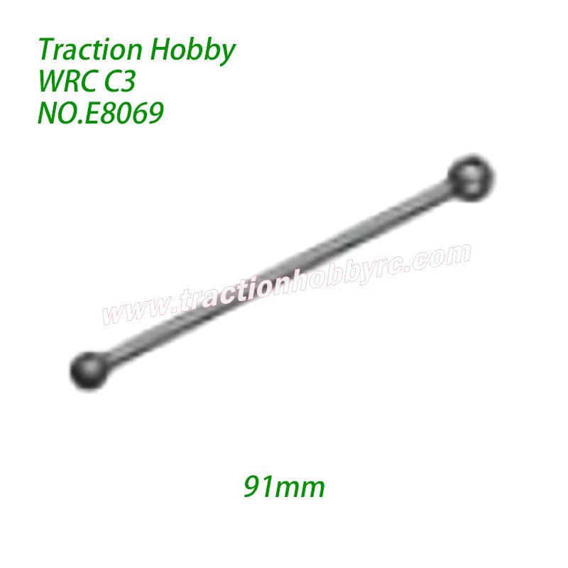 Traction Hobby KM WRC C3 1/7 RC Car Parts Drive Shaft 2pcs (91mm) E8069