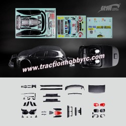 Traction Hobby KM WRC C3 1/7 RC Car Parts Clear shell with sticker E8418,E8405,E8406 type b2