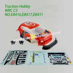 Traction Hobby KM WRC C3 1/7 RC Car Parts Finished painting the shell complete with light kit E8416,E8417,E8411