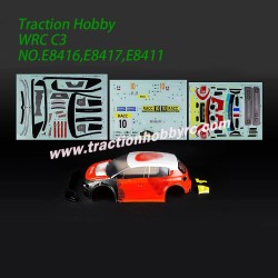 Traction Hobby KM WRC C3 1/7 RC Car Parts Finished painting the shell E8416,E8417,E8411 type b1