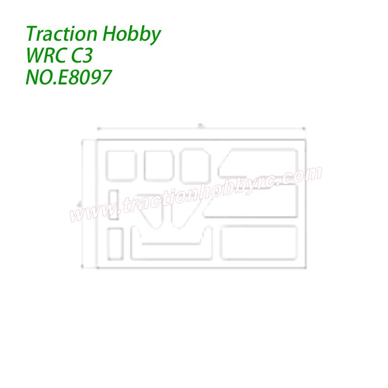 Traction Hobby KM WRC C3 1/7 RC Car Parts EVA Battery Compartment Foam E8097