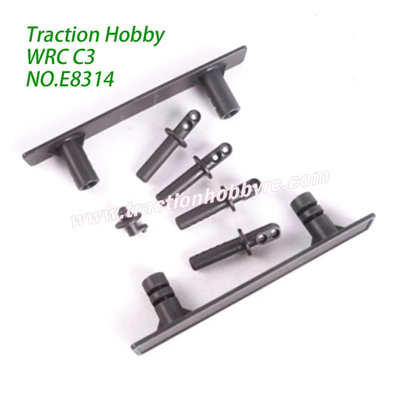 Traction Hobby KM WRC C3 Spare Parts Body side mount set E8314