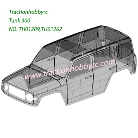 KM Traction Hobby TANK 300 Spare Parts Body shell (Transparent) TH01262, TH01289