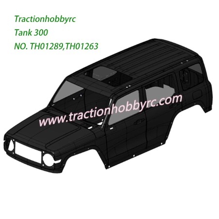 KM Traction Hobby TANK 300 Spare Parts Body shell (Black)  TH01263,TH01289