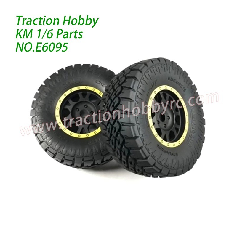 Traction Hobby KM Challenger RC Car Spare Parts Tire Kit E6095