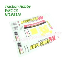 Traction Hobby KM WRC C3 Spare Parts Sticker E8326