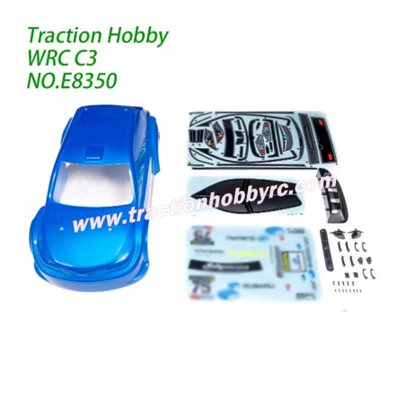 Traction Hobby KM WRC C3 Spare Parts Shell Kit Blue Shell E8350