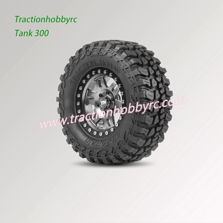 Traction Hobby TANK 300 Parts 2.6” All-Terrain Tires with Wheels (4.92X1.77 R2.6)