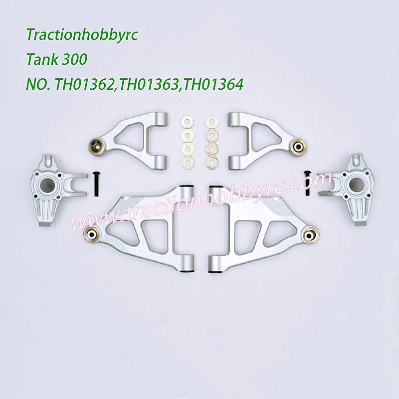 Traction Hobby TANK 300 1/8 RC Car Parts Metal Front Steering Cup Upper and Lower Swing Arms TH01362,TH01363,TH0136