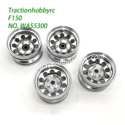 Traction Hobby KM F150 Parts Silver Aluminum Wheels Set WA55300