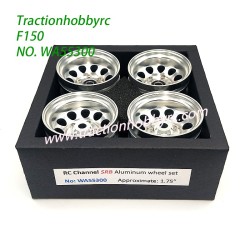 Traction Hobby KM F150 Parts Silver Aluminum Wheels Set WA55300