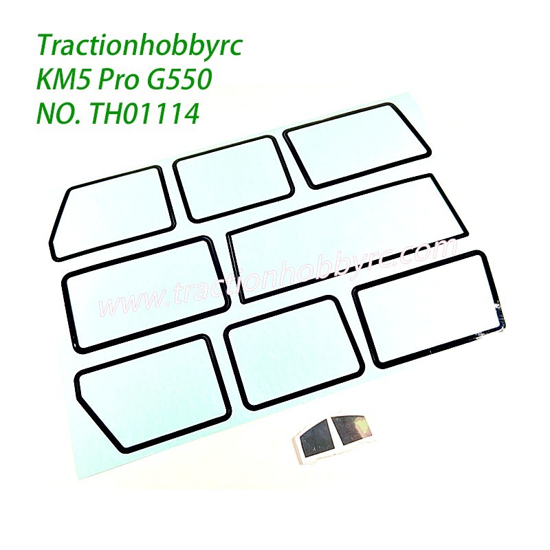 Traction Hobby KM5 Pro G550 1/8 RC Car Parts Window Sticker TH01114