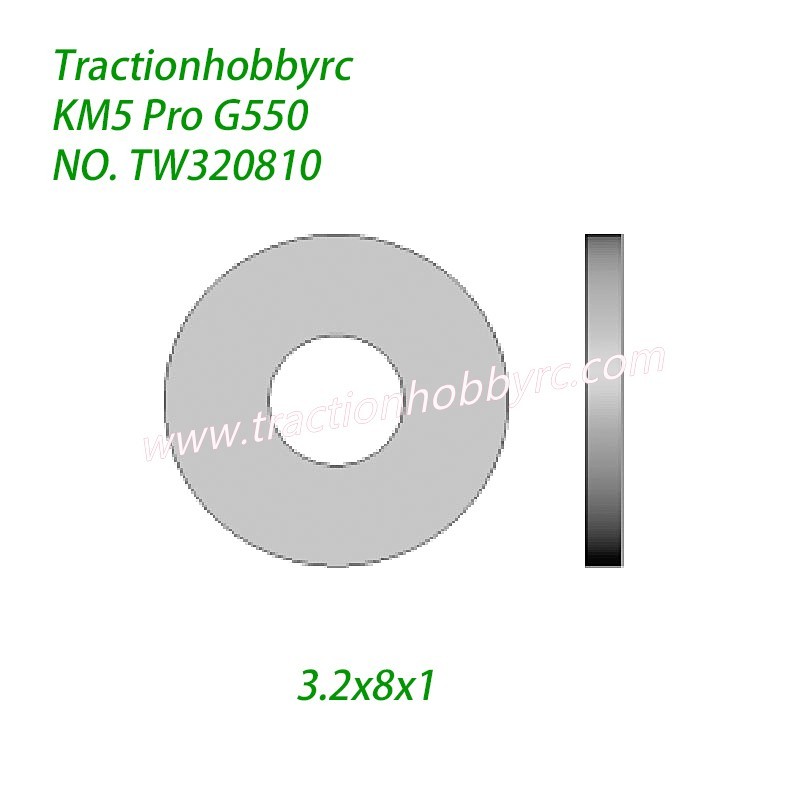 Traction Hobby KM5 Pro G550 1/8 RC Car Parts Spacer (3.2x8x1) TW320810