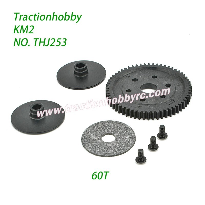 Traction Hobby KM2 TH2 1/8 RC Crawler Parts Main Reduction Teeth Plastic Large Teeth (60T) THJ253