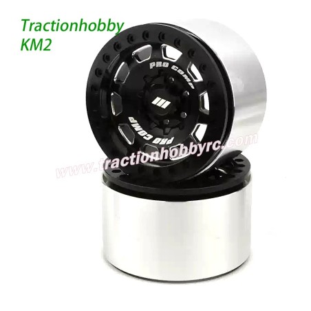 Traction Hobby KM2 TH2 1/8 RC Crawler Parts 2.2” Metal Wheel Tires 90046 Locking Tire