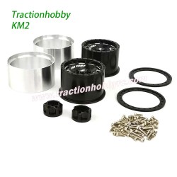 Traction Hobby KM2 TH2 1/8 RC Crawler Parts 2.2” Metal Wheel Tires 90046 Locking Tire