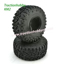 Traction Hobby KM2 TH2 1/8 RC Crawler Parts 2.2” Metal Wheel Tires 90046 Locking Tire