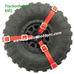 Traction Hobby KM2 TH2 Parts Straight Axle Short Card Spare Tire Trim Tie Down Rope Spare Tire Rope