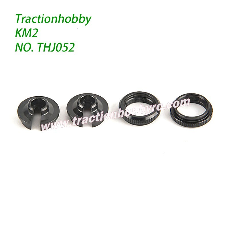 Traction Hobby KM2 TH2 Parts Metal Shock Spring Base Upper and Lower Spring Mounts THJ052