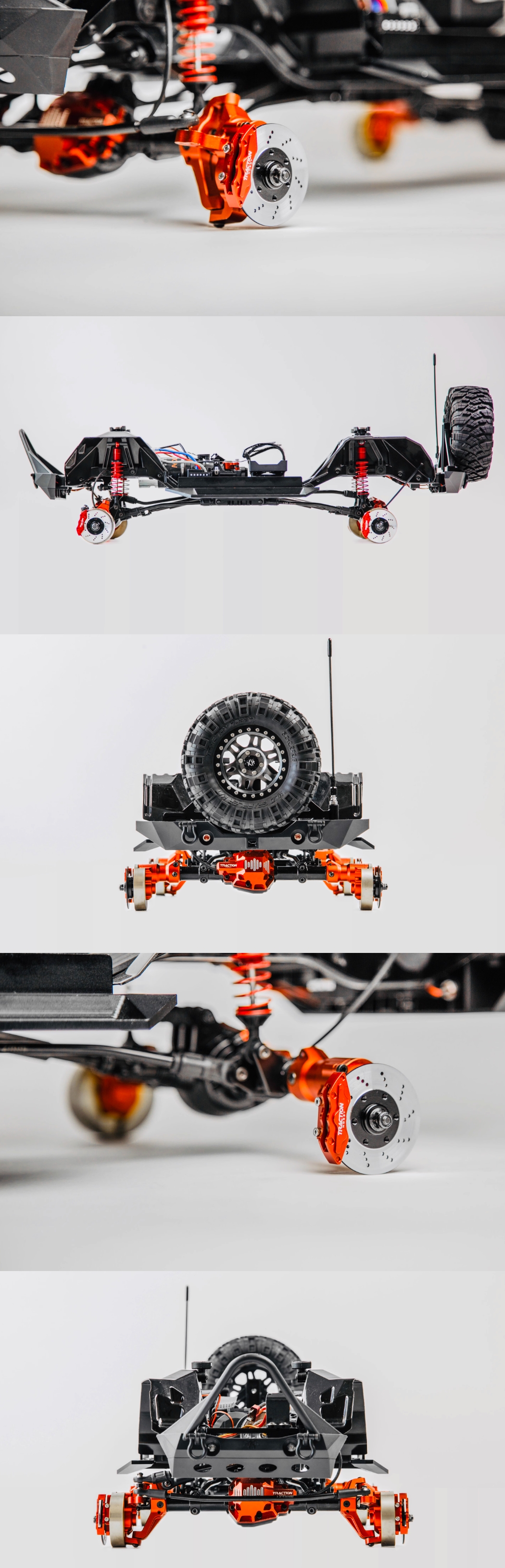 Traction Hobby KM4 Parts All-metal brakes simulated caliper discs with abalone accents TH01166