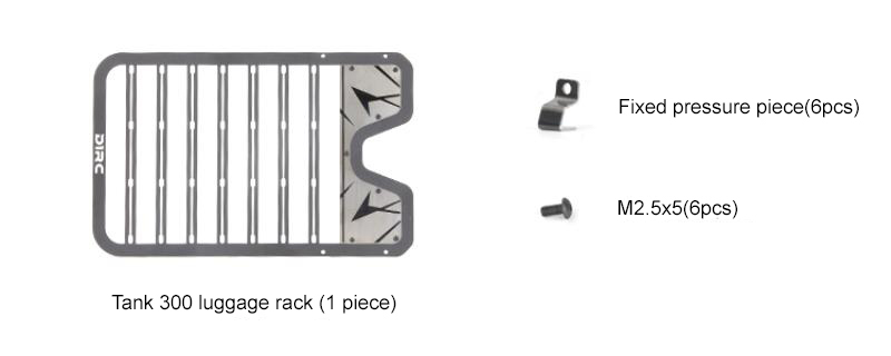 Traction Hobby Tank 300 Parts Non-Destructive Installation of Metal Simulation Extended Luggage Rack 1