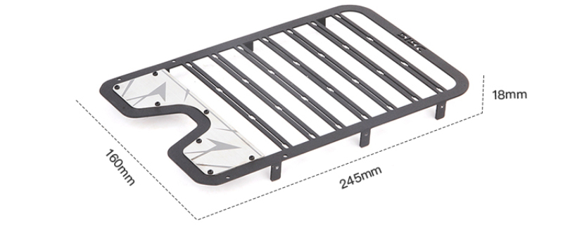 Traction Hobby Tank 300 Parts Non-Destructive Installation of Metal Simulation Extended Luggage Rack 2